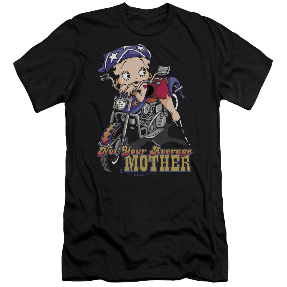 Betty Boop - Not Your Average Mother-premuim Canvas Adult Slim Fit 30/1 - Black