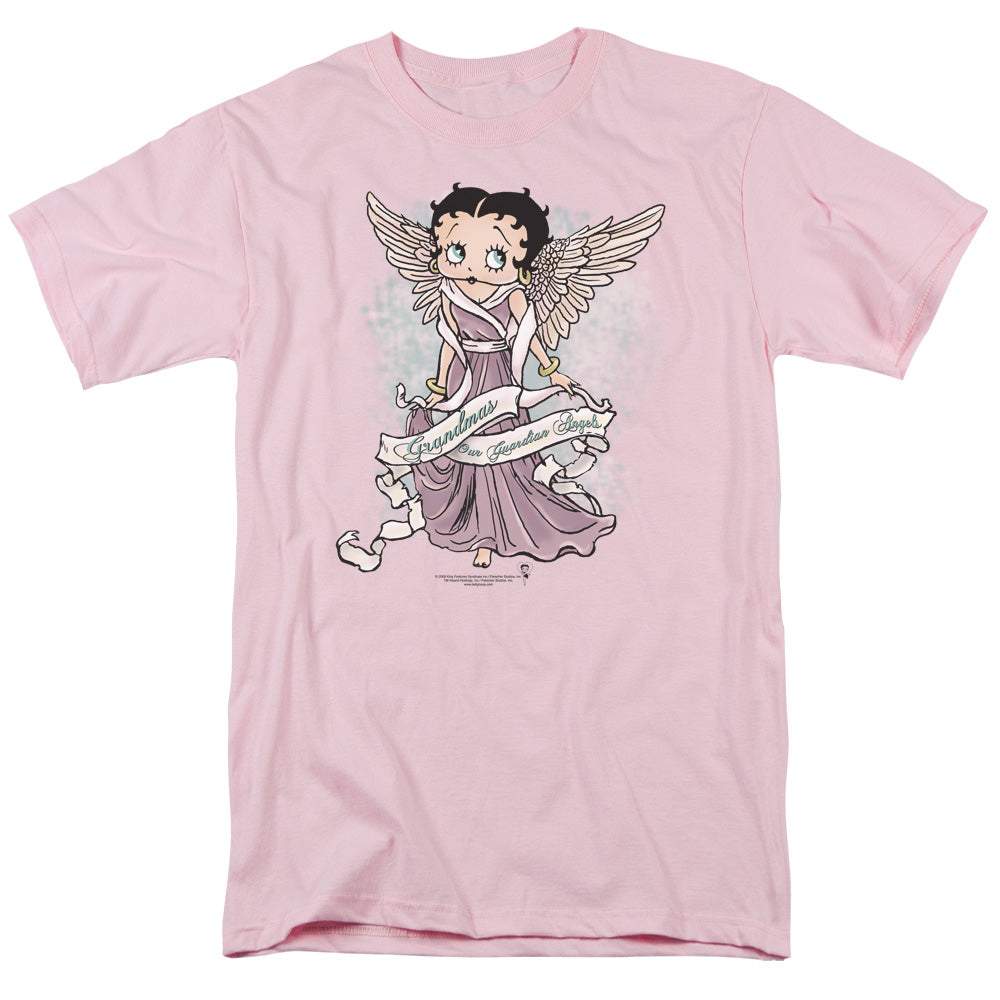 Betty Boop - Grandma Guardian Angel - Short Sleeve Adult 18/1 - Pink T-shirt