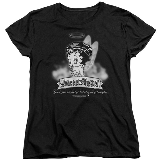 Betty Boop - Street Angel - Short Sleeve Womens Tee - Black T-shirt