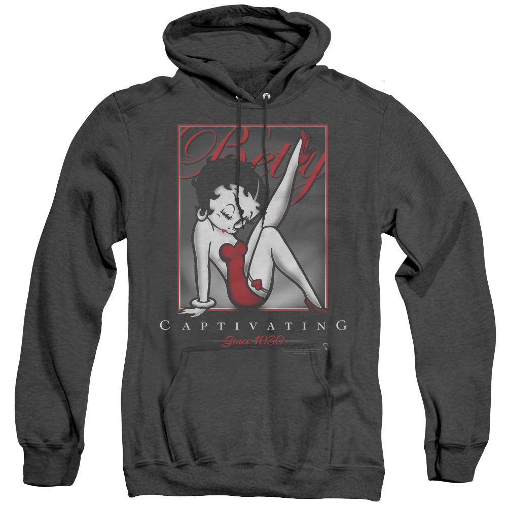Betty Boop - Captivating - Adult Heather Hoodie - Black