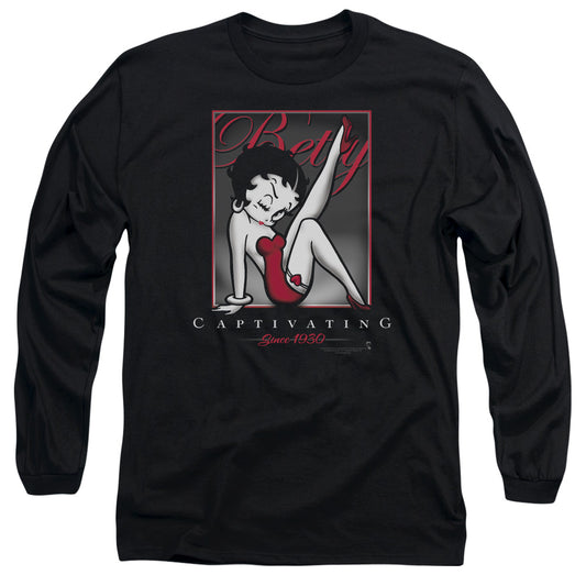 Betty Boop - Captivating - Long Sleeve Adult 18/1 - Black T-shirt