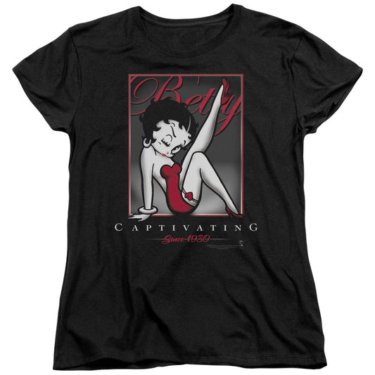 Betty Boop - Captivating - Short Sleeve Womens Tee - Black T-shirt
