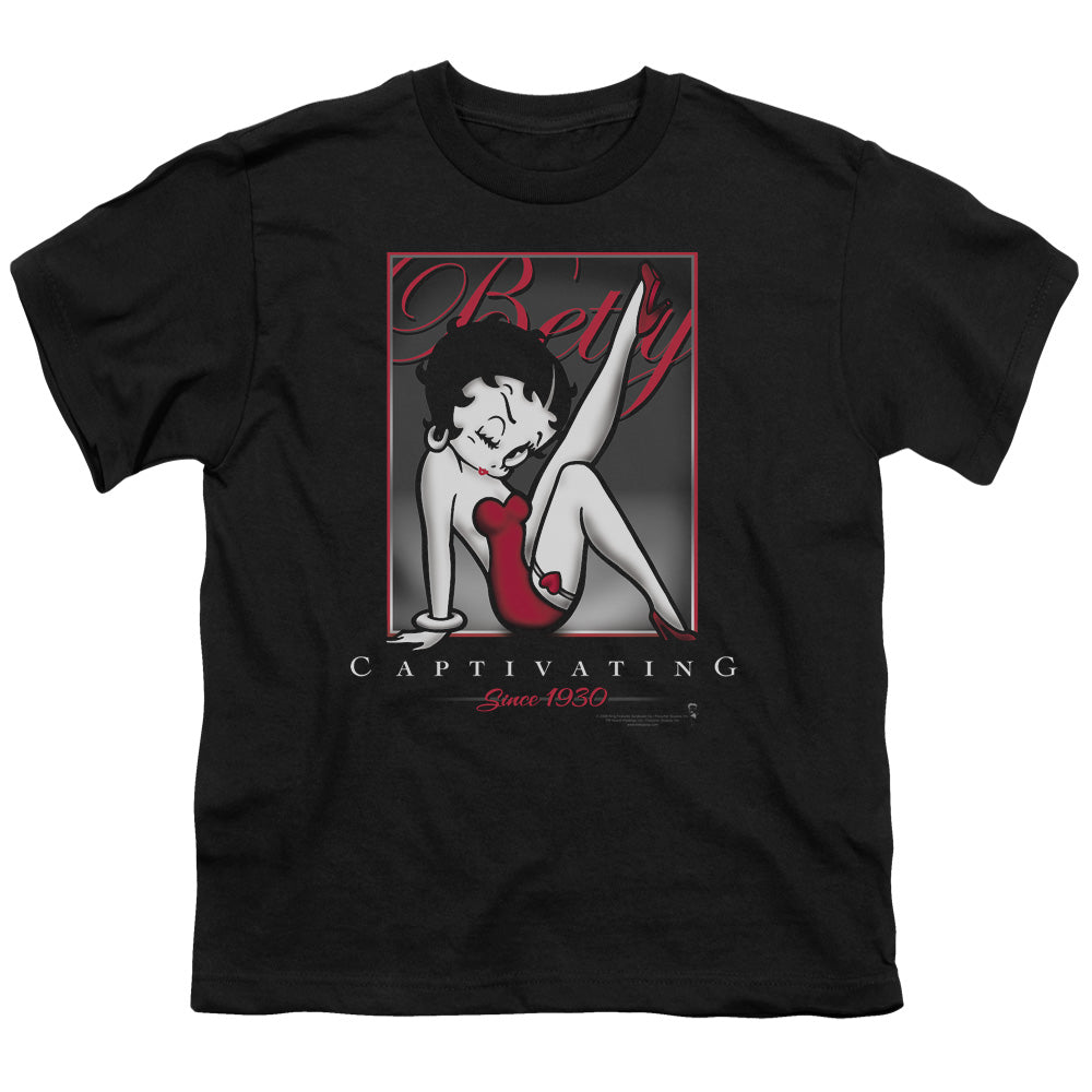 Betty Boop - Captivating - Short Sleeve Youth 18/1 - Black T-shirt