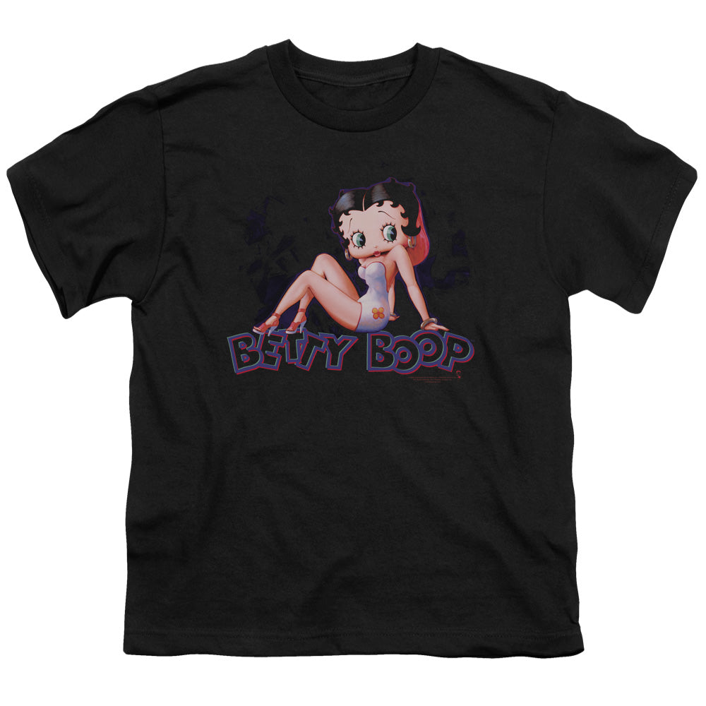 Betty Boop - Glowing - Short Sleeve Youth 18/1 - Black T-shirt