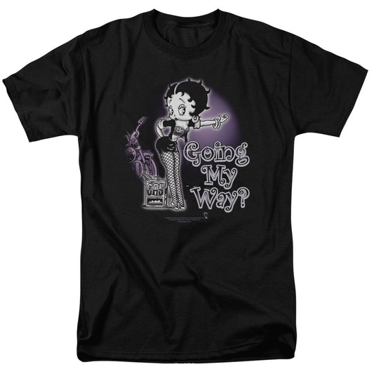 Betty Boop - My Way - Short Sleeve Adult 18/1 - Black T-shirt