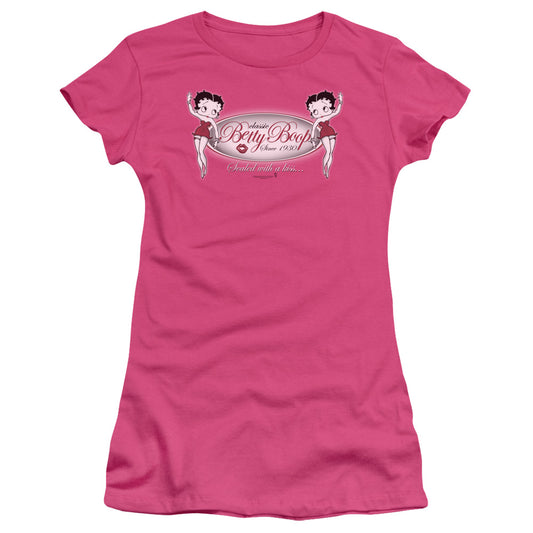 Betty Boop - Classic Boop - Short Sleeve Junior Sheer - Hot Pink T-shirt