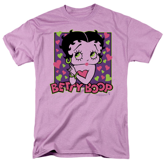 Betty Boop - Betty Loves The Eighties - Short Sleeve Adult 18/1 - Lavendar T-shirt