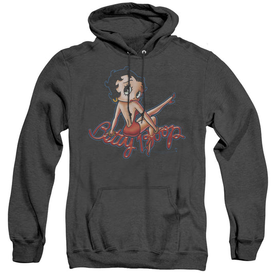 Betty Boop - Bettys Back - Adult Heather Hoodie - Black