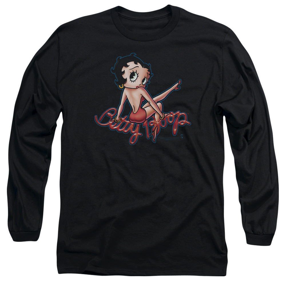 Betty Boop - Bettys Back - Long Sleeve Adult 18/1 - Black T-shirt