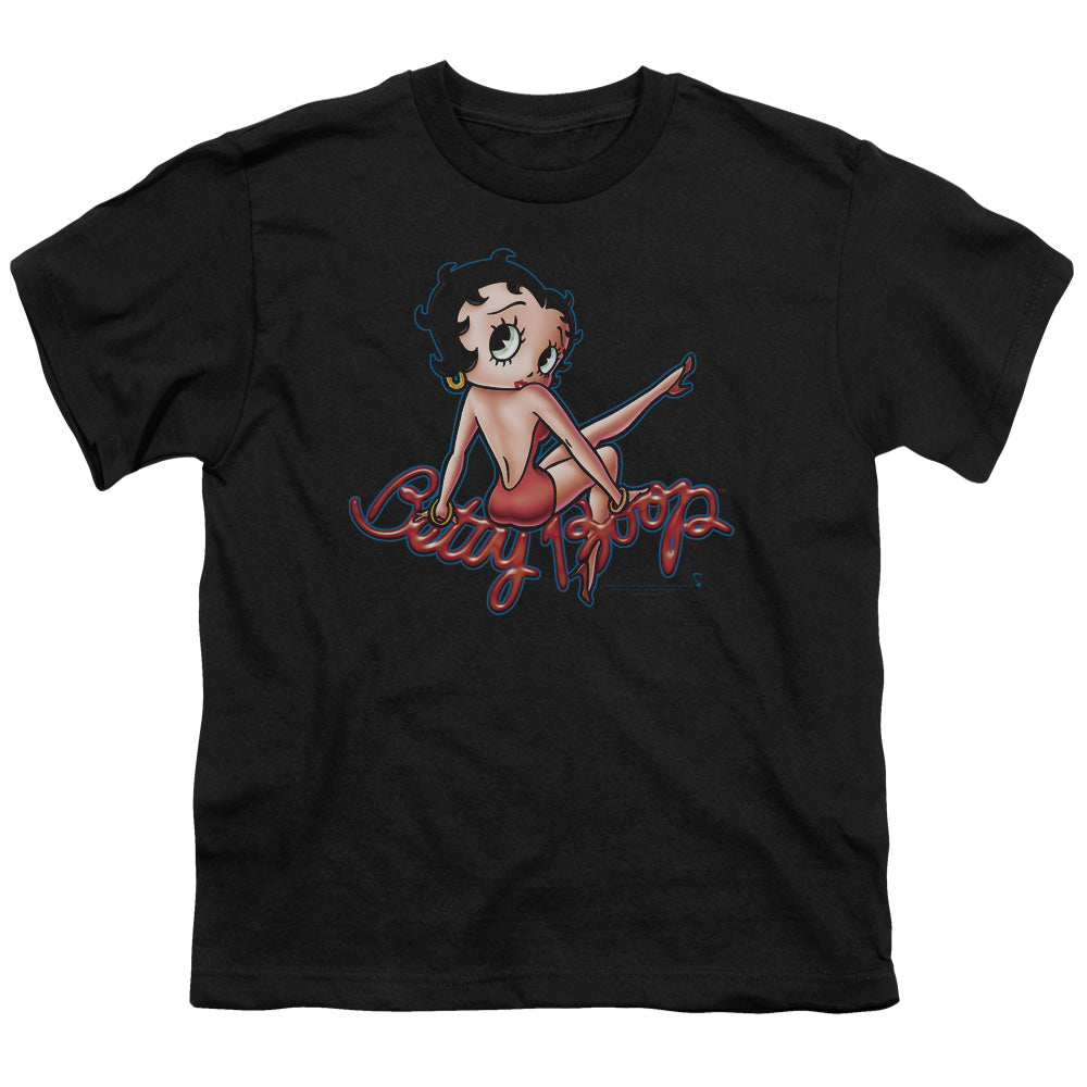 Betty Boop - Bettys Back - Short Sleeve Youth 18/1 - Black T-shirt