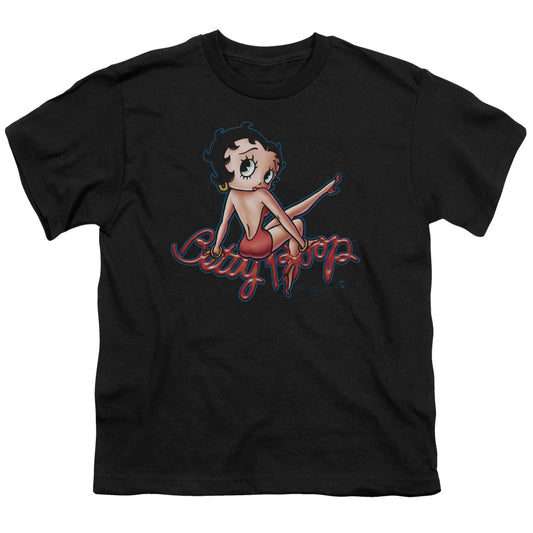 Betty Boop - Bettys Back - Short Sleeve Youth 18/1 - Black T-shirt