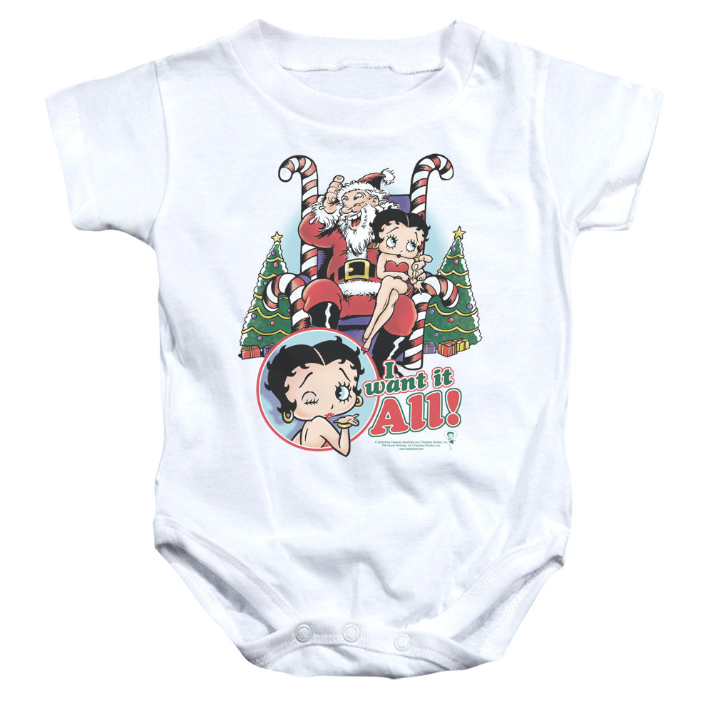 Betty Boop - I Want It All-infant Snapsuit - White