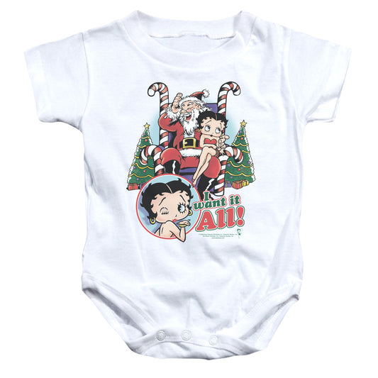 Betty Boop - I Want It All-infant Snapsuit - White