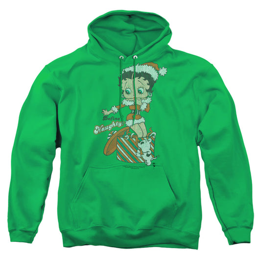 Betty Boop - Define Naughty - Adult Pull-over Hoodie - Kelly Green
