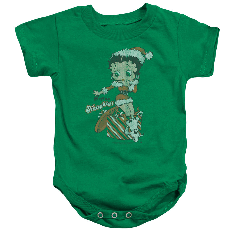 Betty Boop - Define Naughty-infant Snapsuit - Kelly Green