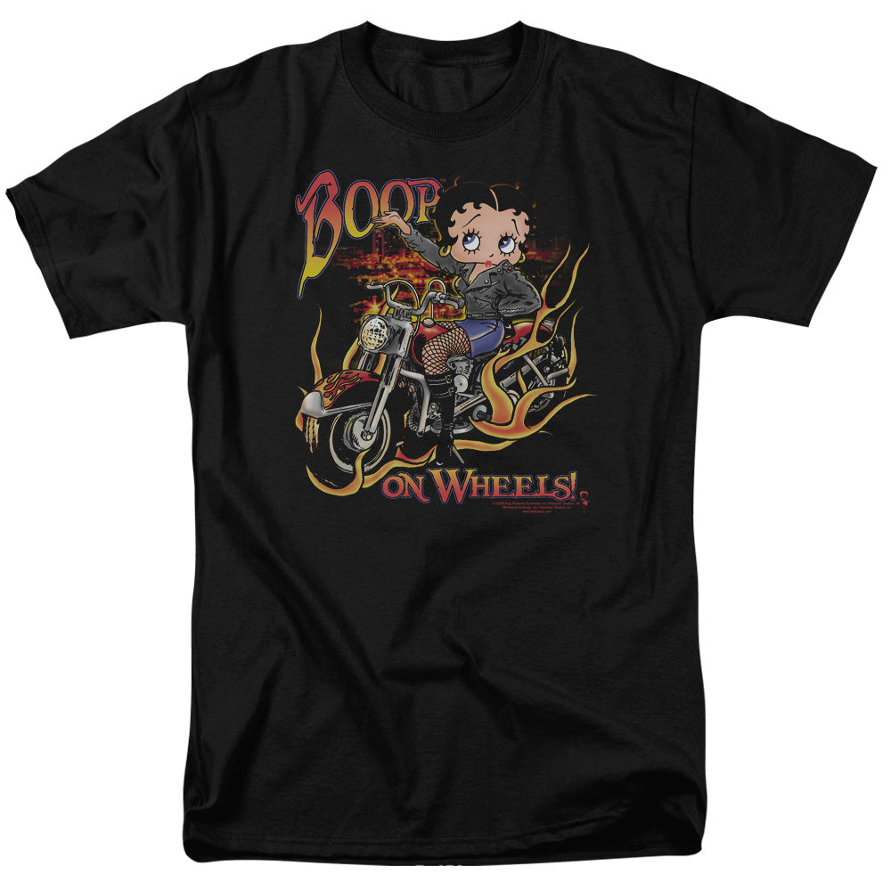 Betty Boop - On Wheels - Short Sleeve Adult 18/1 - Black T-shirt