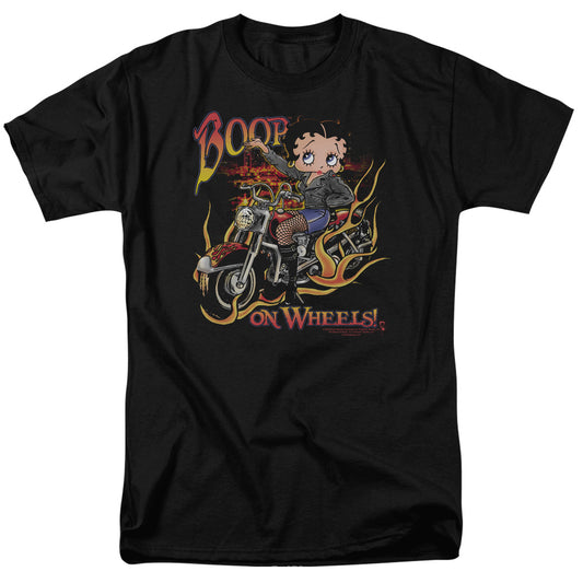 Betty Boop - On Wheels - Short Sleeve Adult 18/1 - Black T-shirt