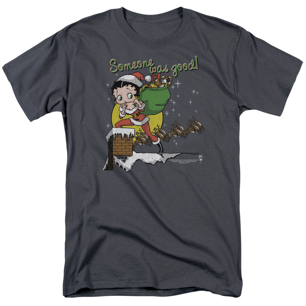 Betty Boop - Chimney - Short Sleeve Adult 18/1 - Charcoal T-shirt