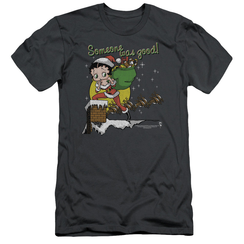 Betty Boop - Chimney - Short Sleeve Adult 30/1 - Charcoal T-shirt