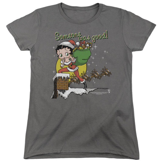 Betty Boop - Chimney - Short Sleeve Womens Tee - Charcoal T-shirt