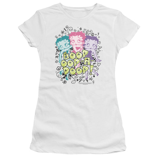 Betty Boop - Sketch - Short Sleeve Junior Sheer - White T-shirt