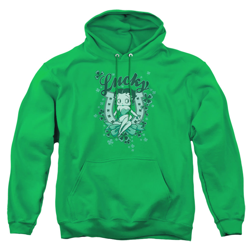 Betty Boop - Lucky Boop - Adult Pull-over Hoodie - Kelly Green