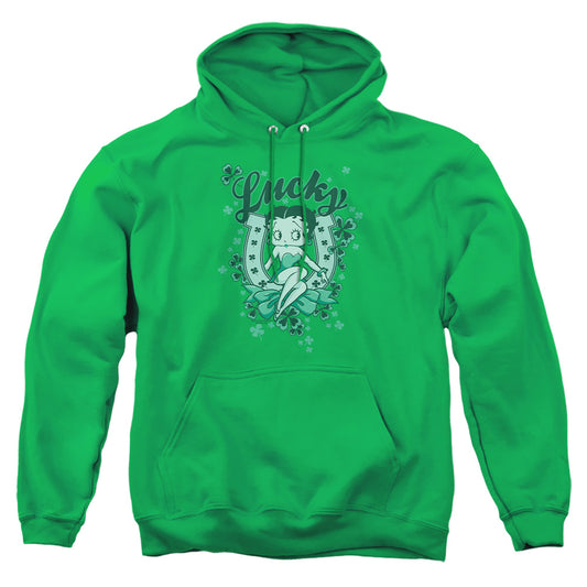 Betty Boop - Lucky Boop - Adult Pull-over Hoodie - Kelly Green
