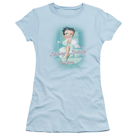 BETTY BOOP BATHING BEAUTY - S/S JUNIOR SHEER - LIGHT BLUE T-Shirt