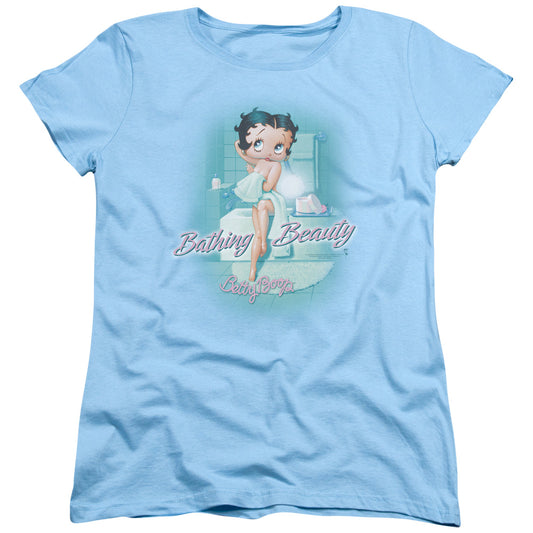 Betty Boop - Bathing Beauty - Short Sleeve Womens Tee - Light Blue T-shirt
