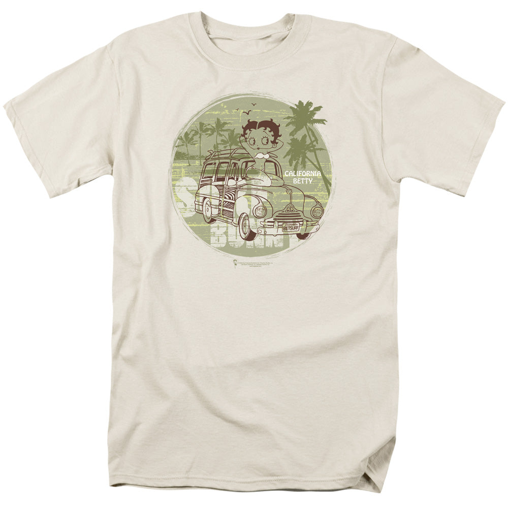 Betty Boop - California - Short Sleeve Adult 18/1 - Cream T-shirt