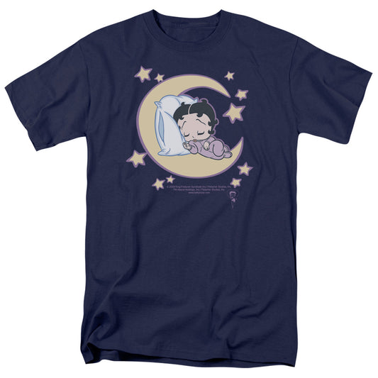 Betty Boop - Sleepy Time - Short Sleeve Adult 18/1 - Navy T-shirt