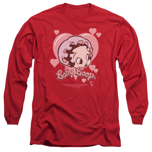 Betty Boop - Baby Heart - Long Sleeve Adult 18/1 - Red T-shirt