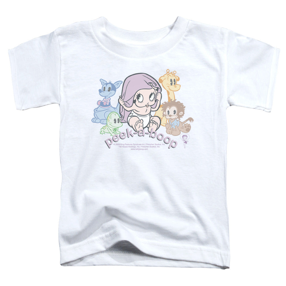 Betty Boop - Peek A Boo - Short Sleeve Toddler Tee - White T-shirt