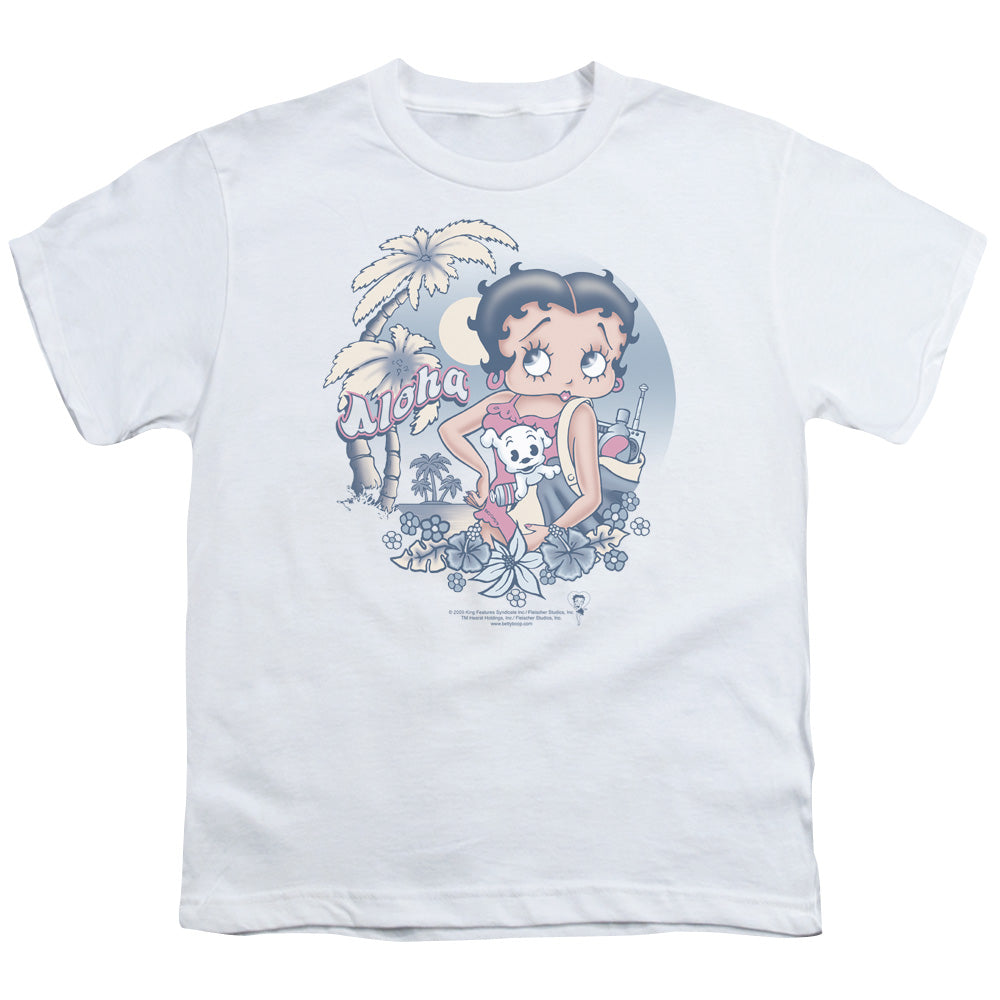 BETTY BOOP ALOHA - S/S YOUTH 18/1 - WHITE T-Shirt