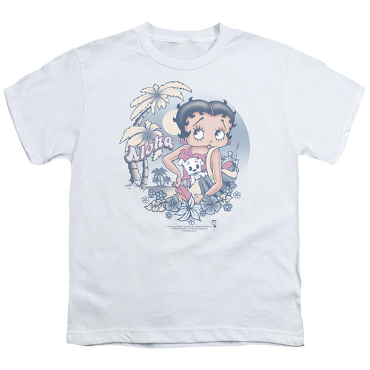 BETTY BOOP ALOHA - S/S YOUTH 18/1 - WHITE T-Shirt