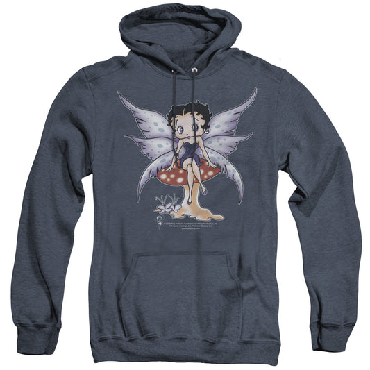 Betty Boop - Mushroom Fairy - Adult Heather Hoodie - Navy