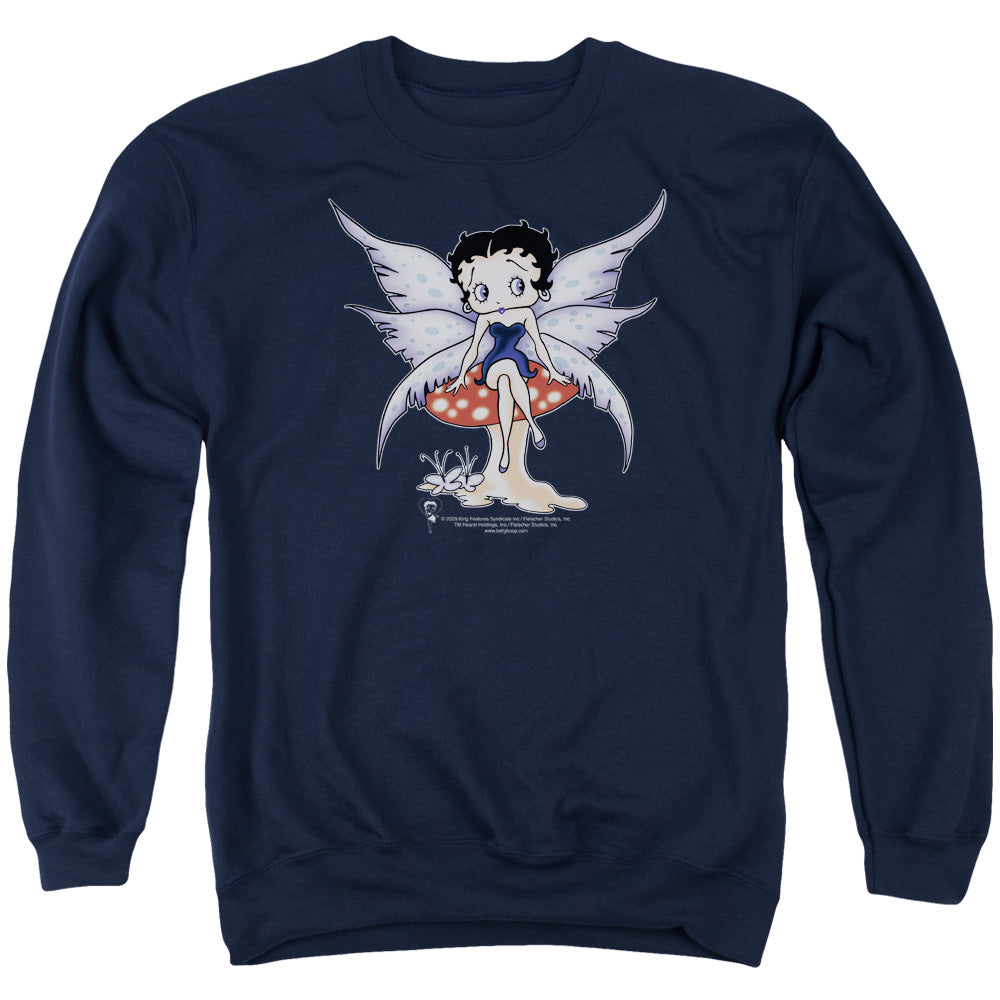 Betty Boop - Mushroom Fairy - Adult Crewneck Sweatshirt - Navy