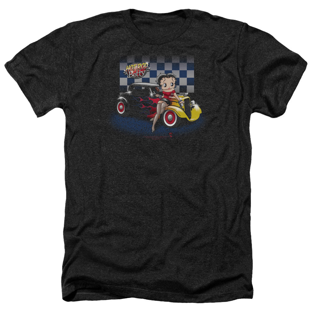 Betty Boop - Hot Rod Boop - Adult Heather-black