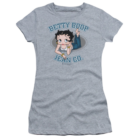 Betty Boop - Jean Co - Short Sleeve Junior Sheer - Athletic Heather T-shirt