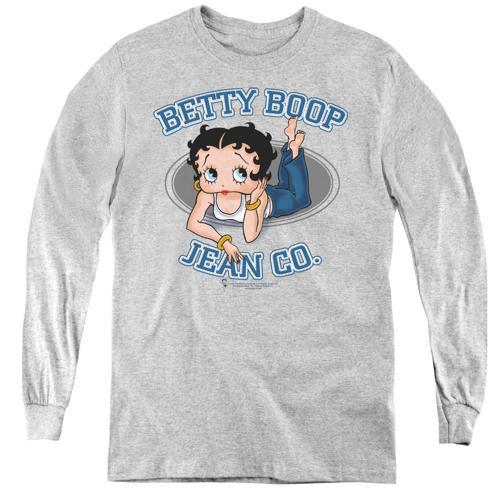 Betty Boop - Jean Co - Youth Long Sleeve Tee - Athletic Heather
