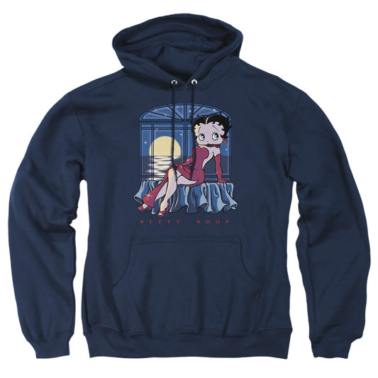 Betty Boop - Moonlight - Adult Pull-over Hoodie - Navy
