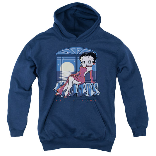 Betty Boop - Moonlight - Youth Pull-over Hoodie - Navy