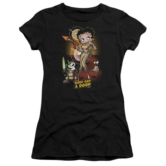 Betty Boop - Star Princess - Short Sleeve Junior Sheer - Black T-shirt