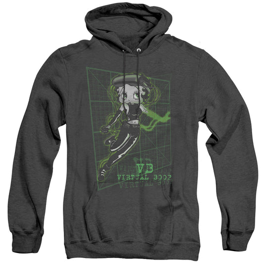 Betty Boop - Virtual Boop - Adult Heather Hoodie - Black