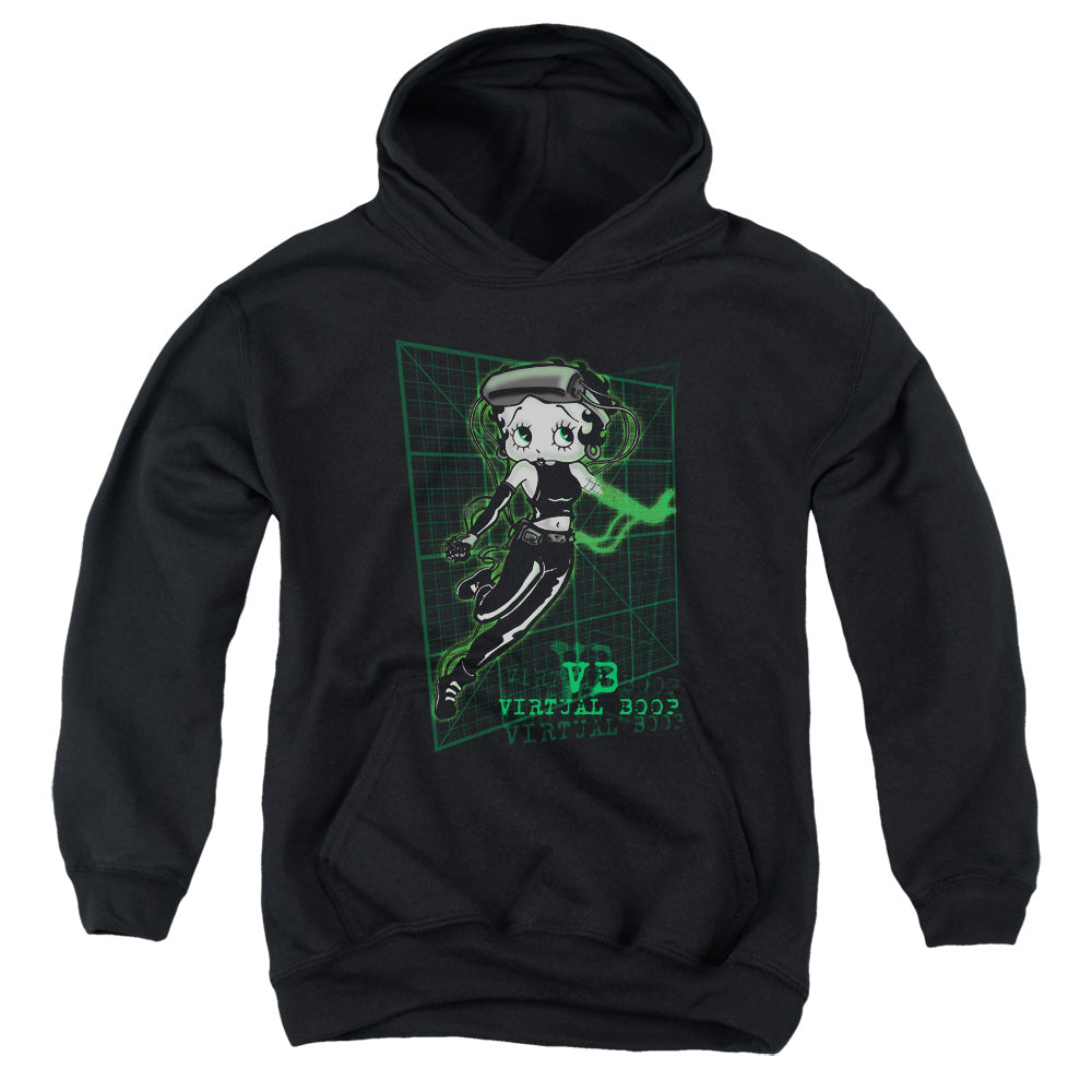 Betty Boop Virtual Boop-youth Pull-over Hoodie - Black