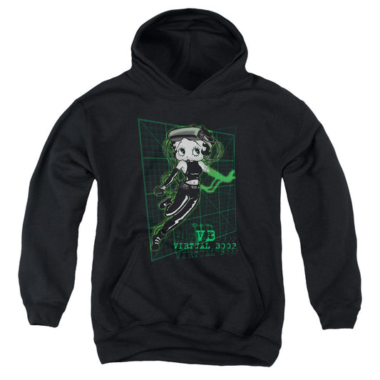 Betty Boop Virtual Boop-youth Pull-over Hoodie - Black