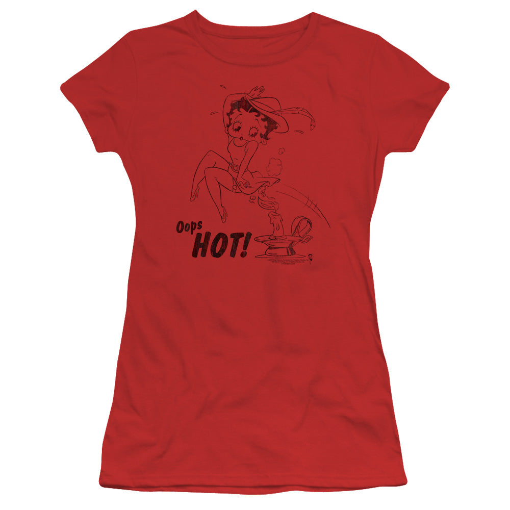 Betty Boop - Nimble Betty - Short Sleeve Junior Sheer - Red T-shirt