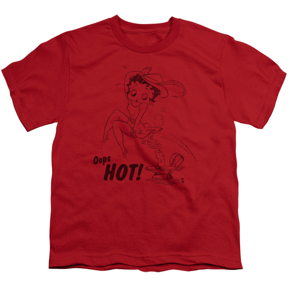 Betty Boop - Nimble Betty - Short Sleeve Youth 18/1 - Red T-shirt
