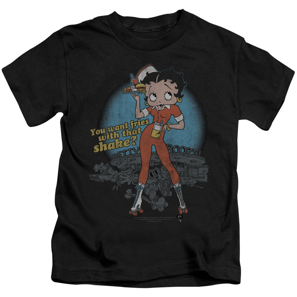 BETTY BOOP FRIES WITH THAT - S/S JUVENILE 18/1 - BLACK - T-Shirt