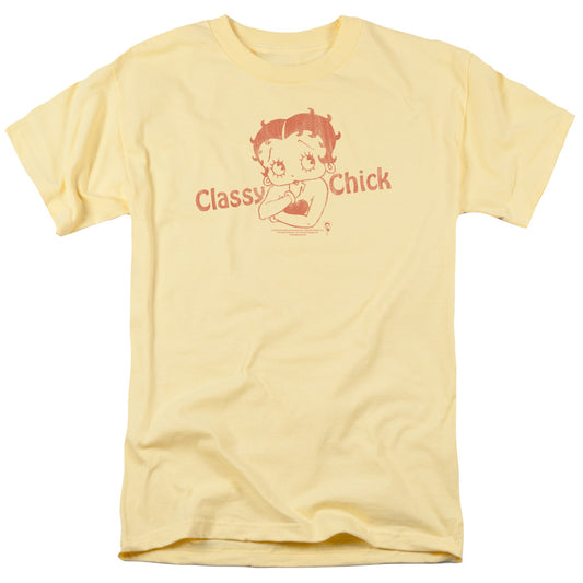 Betty Boop - Classy Chick - Short Sleeve Adult 18/1 - Banana T-shirt